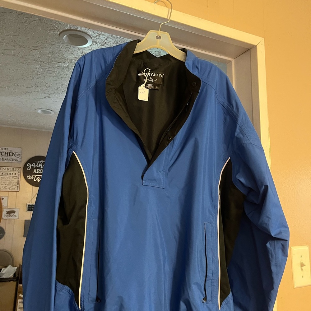 Blue and Black Men's Jacket